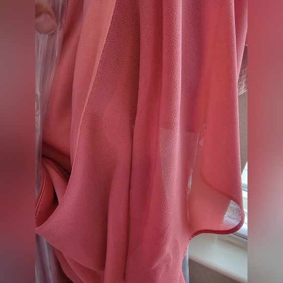 Baltic Born Katya Ruffle Maxi Dress Bridesmaid Chiffon Hi-Low Faux Wrap XS - Picture 7 of 8